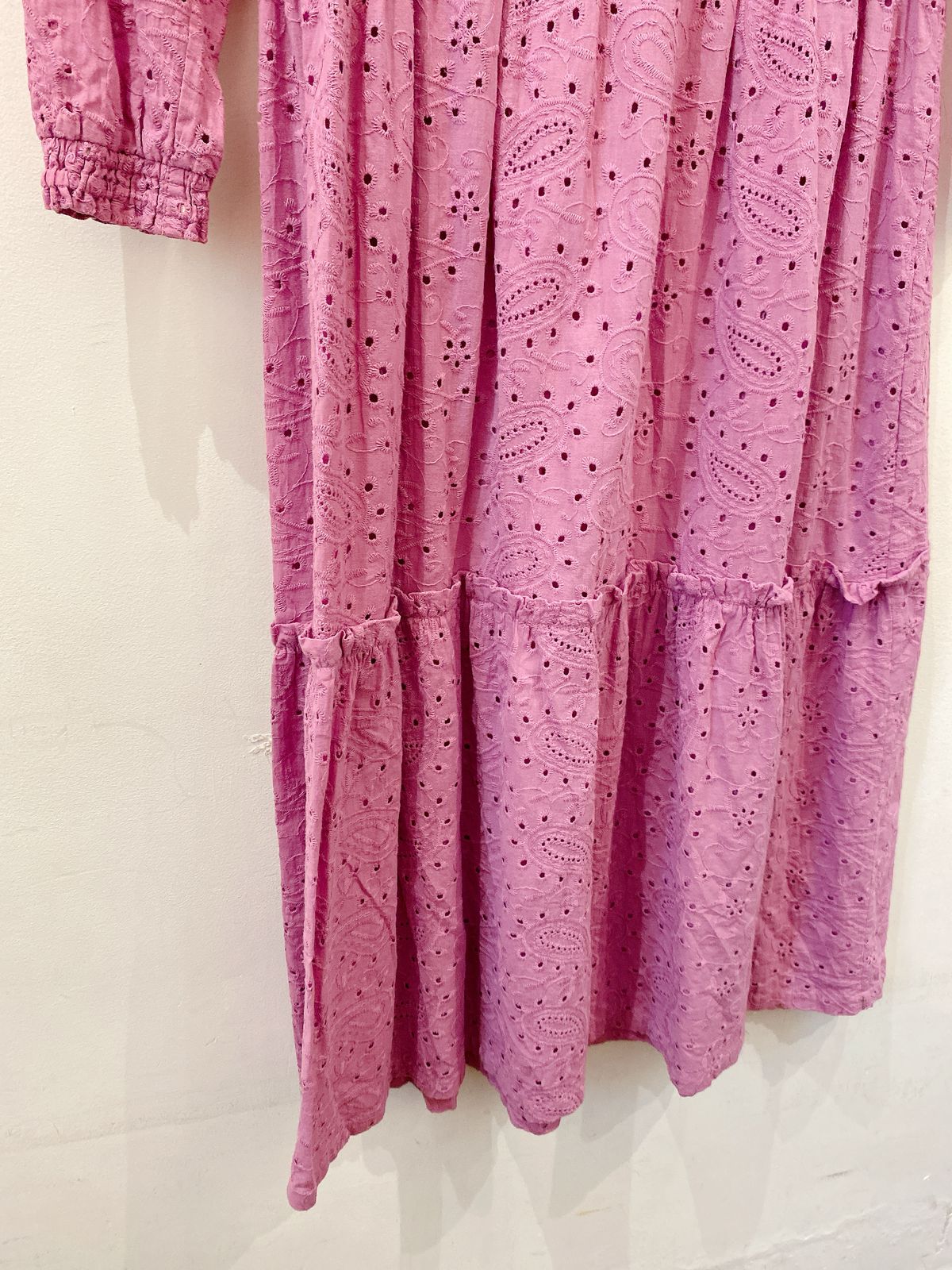 Vestido midi rosa laise Pura P