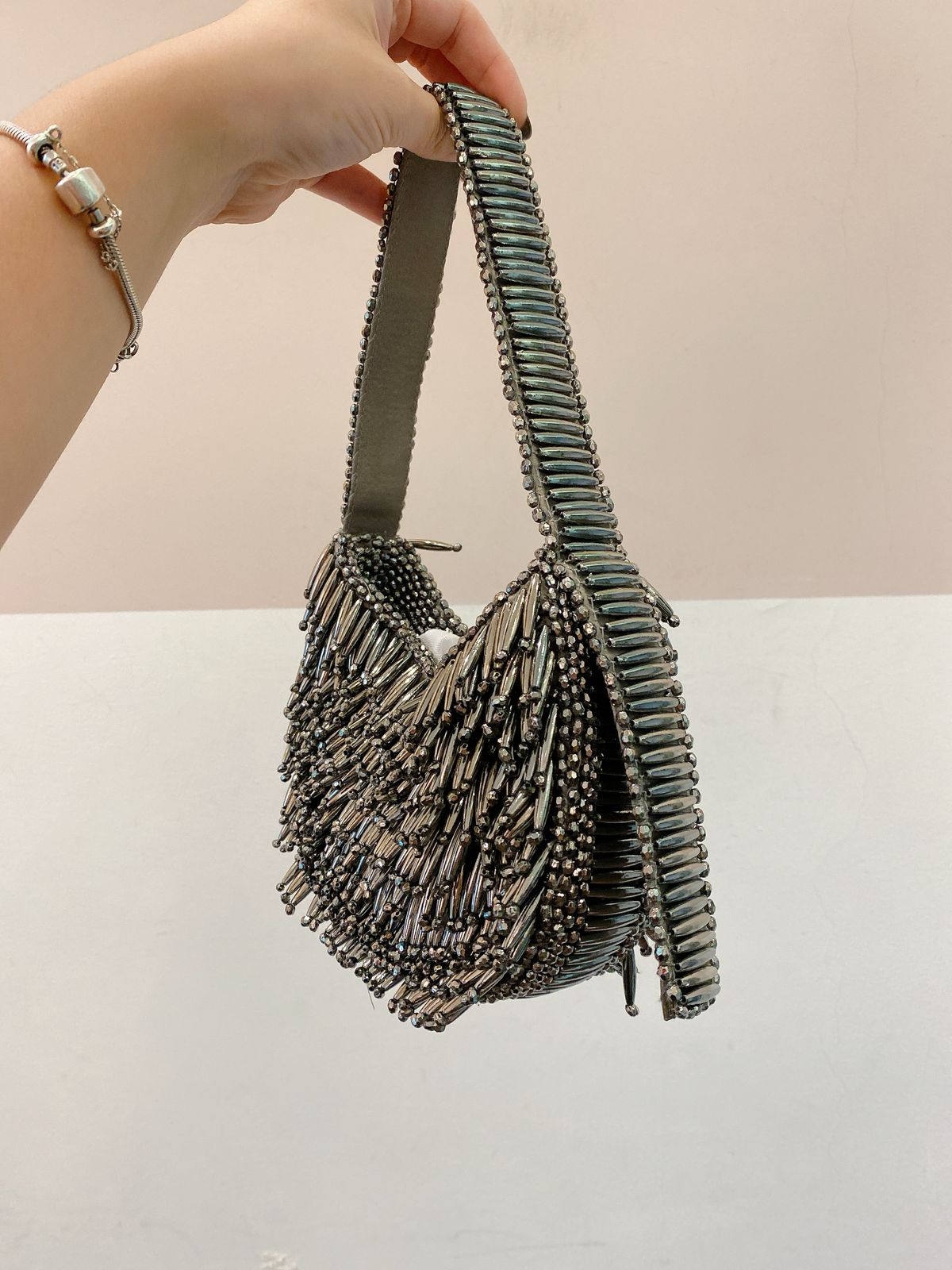 Bolsa chumbo miçangas Zara