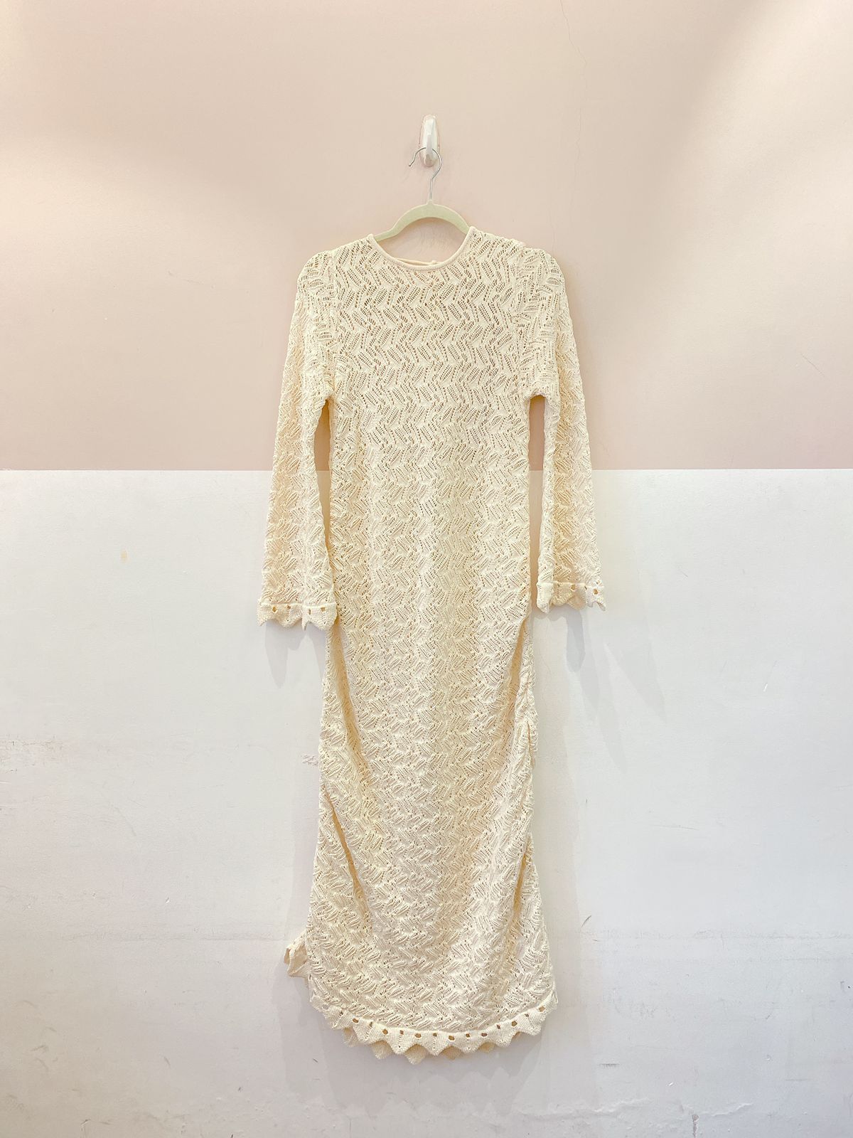 Vestido off crochet manga Zara P